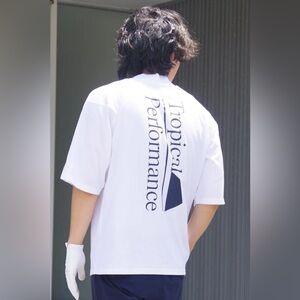 SALVAGE PUBLIC Kolepa - HAKU KNIT MOCKNECK White Large Tee Tropical Performance